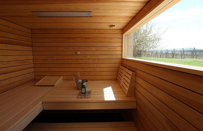 Sauna mit Fenster - Ging Saunabau AG