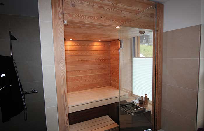 Sauna mit Glasfront - Ging Saunabau AG
