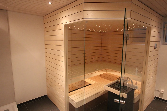 Sauna mit Glasfront - Ging Saunabau AG